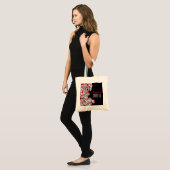 Stijlvolle rode zoete 16 zebra-hartontwerp naam tote bag (Voorkant (model))