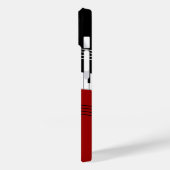 Stijlvolle rode zwarte witte pianotoetsen en notit Case-Mate iPhone case (Achterkant / Links)