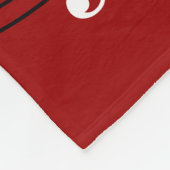 Stijlvolle rode zwarte witte pianotoetsen en notit fleece deken (Hoek)