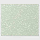 Stijlvolle Roestachtige Sage Green Botanical Flora Cadeaupapier (Vlak)