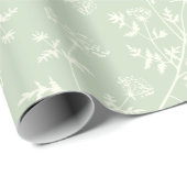Stijlvolle Roestachtige Sage Green Botanical Flora Cadeaupapier (Rol Hoek)