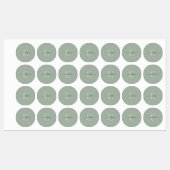 Stijlvolle Roestachtige Steek Groene Botanische Fl Labels (Vel)