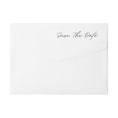 Stijlvolle Romance | Zwart op wit sparen de Datum  (Achterkant)