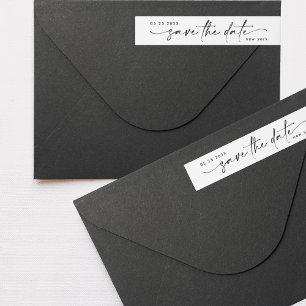 Stijlvolle Romance   Zwart op wit sparen de Datum 