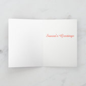 Stijlvolle romantische Holly Heart kerstkaart Feestdagen Kaart (Binnen)