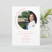 Stijlvolle ronde foto verpleegkundig Afstuderen Kaart (Staand voorkant)