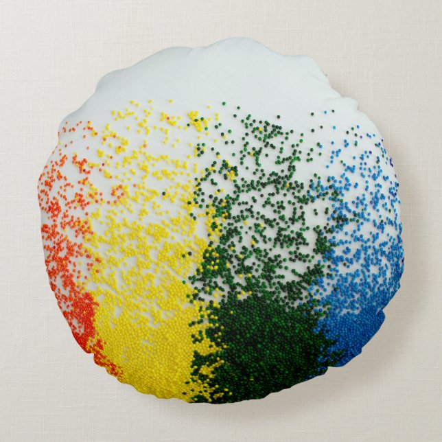 Stijlvolle ronde kussen voor uw bank (Achterkant)