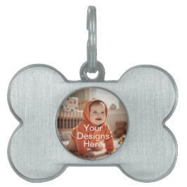 Stijlvolle ronde pet tag huisdieren naamplaatje