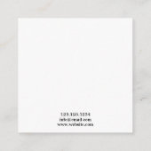 Stijlvolle Rood en Wit Dragon Floral Tattoo Artist Vierkante Visitekaartje (Achterkant)