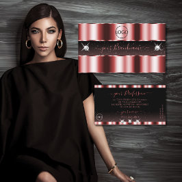 Stijlvolle Rood- en Zwarte Ruiten met Logo Visitekaartje