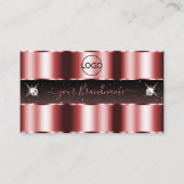 Stijlvolle Rood- en Zwarte Ruiten met Logo Visitekaartje (Voorkant)