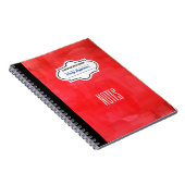 Stijlvolle rood gepatenteerde gepersonaliseerde co notitieboek (Rechterzijde)