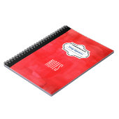 Stijlvolle rood gepatenteerde gepersonaliseerde co notitieboek (Linkerzijde)