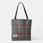 Stijlvolle rood & groen gedempte vakantiekleuren g tote bag (Achterkant)