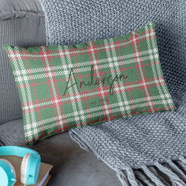 Stijlvolle rood & groen vakantie kleur Plaid Kussen