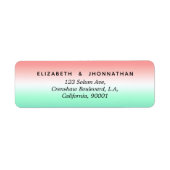 Stijlvolle Rood Groen Wit Gradient Zwart Typografi Etiket (Voorkant)