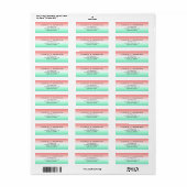 Stijlvolle Rood Groen Wit Gradient Zwart Typografi Etiket (Full Sheet)