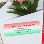 Stijlvolle Rood Groen Wit Gradient Zwart Typografi Etiket