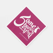 Stijlvolle rood-witte bunny pun middeleeuwse typo servet (Hoek)