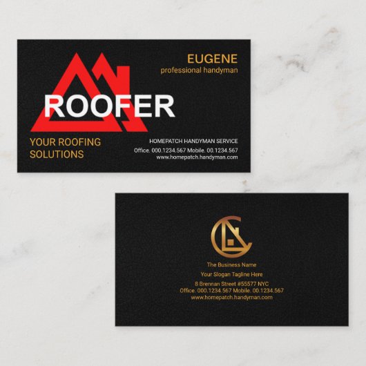 Stijlvolle roodrootsignaallaag visitekaartje (Voorkant / Achterkant)