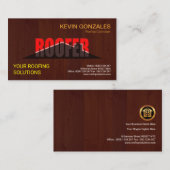 Stijlvolle Roofer Signage Wood Panel Roofing Visitekaartje (Voorkant / Achterkant)