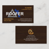 Stijlvolle Roofer Signage Wood Texture Roofing Visitekaartje (Voorkant / Achterkant)