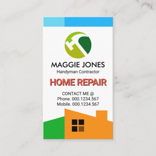 Stijlvolle Rooftop Blue Sky Lijst Visitekaartje (Voorkant)