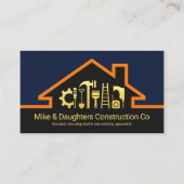 Stijlvolle Rooftop Gold Handyman Tools Visitekaartje (Voorkant)