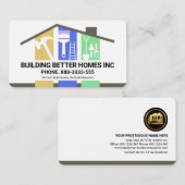 Stijlvolle Rooftop Handyman Tools Building Visitekaartje (Voorkant / Achterkant)