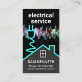Stijlvolle Rooftop Home Electrical Lightning Circu Visitekaartje (Voorkant)