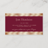 Stijlvolle Roos Gold Effects en Chic Burgundy Colo Visitekaartje (Achterkant)