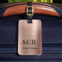 Stijlvolle Roos Gold Metal Twee Monogram Initiaal 