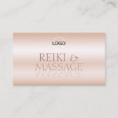 Stijlvolle Roos Gold Mirror letters met Logo moder Visitekaartje (Voorkant)