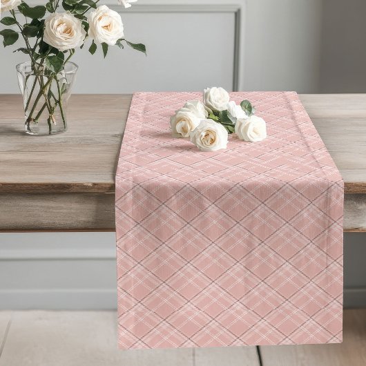 Stijlvolle Roos Gold Plaid Table Runner Eetkamer Lange Tafelloper