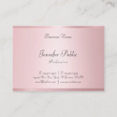 Stijlvolle Roos Goud Moderne Kalligrafie Sjabloon Visitekaartje (Achterkant)