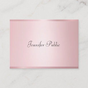 Stijlvolle Roos Goud Moderne Kalligrafie Sjabloon Visitekaartje