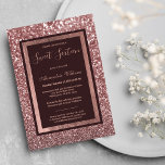 Stijlvolle roos gouden bordeaux glitter Sweet 16 Kaart<br><div class="desc">Een stijlvol modern meisjesachtig faux roos gold en bordeaux abstracte glitter Sweet 16 Birthday Party Invitations is ideaal voor elke stijlvolle en verfijnde ceremonie. Dit prachtige eenvoudige stijlvolle chique schitterende ontwerp is perfect voor het trendy en stijlvolle meisje. Pas dit ontwerp aan met uw eigen boodschap en gepersonaliseerde informatie. Alle...</div>