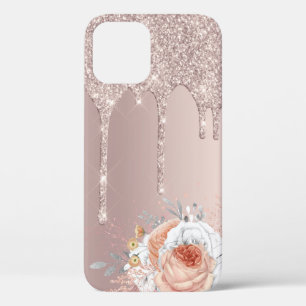 Stijlvolle roos gouden glitterdruppels met blote s Case-Mate iPhone case