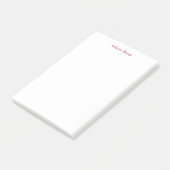 Stijlvolle Roos gouden kalligrafie naam wit Post-it® Notes (Schuin)