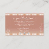 Stijlvolle Roos koraal sparkle juwelen toevoegen L Visitekaartje (Achterkant)