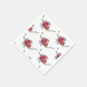 Stijlvolle Roos Waterverf Art servetten (Hoek)
