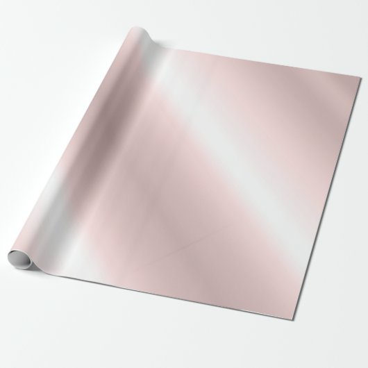 Stijlvolle Rosegold Metallic Look Rose Goud Trendy Cadeaupapier (Uitgerold)
