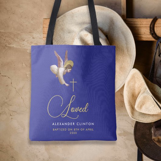 Stijlvolle Royal Blue Guardian Angel Blessings Fai Tote Bag