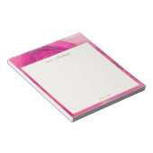 Stijlvolle Roze Abstracte Waterverf Notitieblok (Schuin)