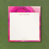 Stijlvolle Roze Abstracte Waterverf Notitieblok