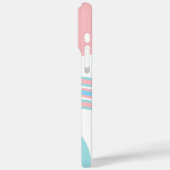 Stijlvolle Roze & blauw Abstracte geometrische Str Case-Mate iPhone Case (Achterkant / Links)