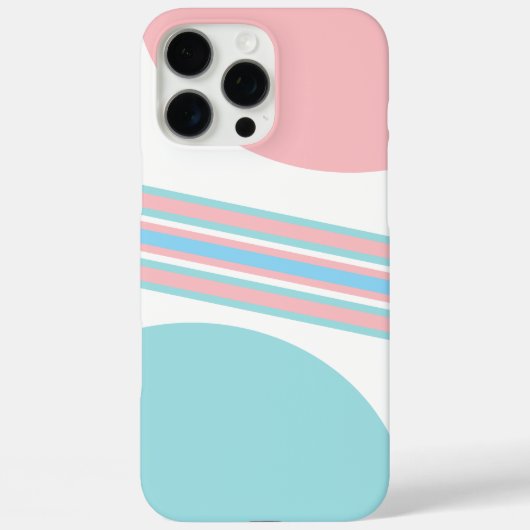 Stijlvolle roze & blauwe abstracte geometrische st Case-Mate iPhone case (Achterkant)