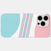 Stijlvolle roze & blauwe abstracte geometrische st Case-Mate iPhone case (Achterkant (horizontaal))