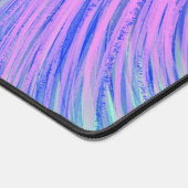 Stijlvolle roze blauwe Abstracte veren Bureaumat (Hoek)