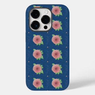 Stijlvolle  Roze Blauwe Bloemen iPhone / iPad case